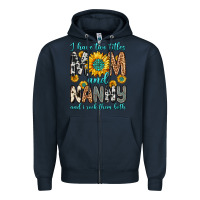 Navy i have two titles mom and nanny and i rock them bo Zipper Hoodie - Zillion Design Studio