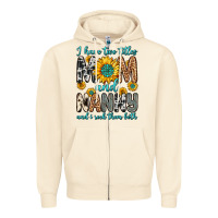 Sandshell i have two titles mom and nanny and i rock them bo Zipper Hoodie - Zillion Design Studio