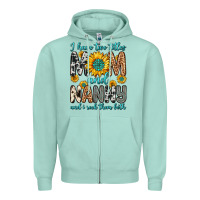Seafoam i have two titles mom and nanny and i rock them bo Zipper Hoodie - Zillion Design Studio