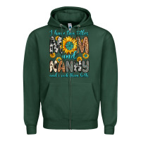 Sports Green i have two titles mom and nanny and i rock them bo Zipper Hoodie - Zillion Design Studio