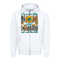 White i have two titles mom and nanny and i rock them bo Zipper Hoodie - Zillion Design Studio