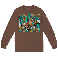 Chestnut cowgirl sunflower turquoise Long Sleeve Tee - RanaPortraitStore