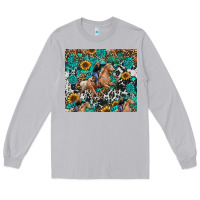 Moon Dust cowgirl sunflower turquoise Long Sleeve Tee - RanaPortraitStore