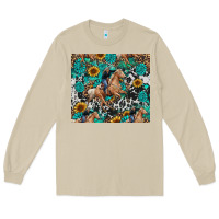 Mushroom cowgirl sunflower turquoise Long Sleeve Tee - RanaPortraitStore