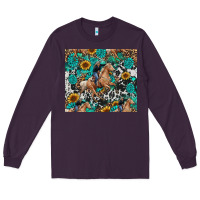 Plum cowgirl sunflower turquoise Long Sleeve Tee - RanaPortraitStore