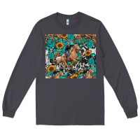 Smoke cowgirl sunflower turquoise Long Sleeve Tee - RanaPortraitStore