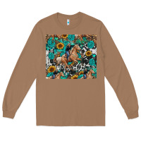 Toasted Coconut cowgirl sunflower turquoise Long Sleeve Tee - RanaPortraitStore