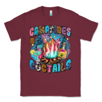 Burgundy campfires and coctails Classic Tee - Zillion Design Studio
