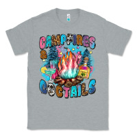 Heather Grey campfires and coctails Classic Tee - Zillion Design Studio