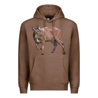 Chestnut Red Brocket Buck Deer Premium Hoodie - LillyAllenDesigns