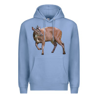 Colony Blue Red Brocket Buck Deer Premium Hoodie - LillyAllenDesigns
