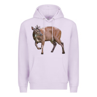 Lilac Red Brocket Buck Deer Premium Hoodie - LillyAllenDesigns
