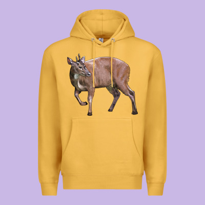 Red Brocket Buck Deer Premium Hoodie Designed By Lillyallendesigns