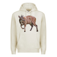 Oatmeal Heather Red Brocket Buck Deer Premium Hoodie - LillyAllenDesigns