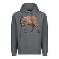 Rock Red Brocket Buck Deer Premium Hoodie - LillyAllenDesigns