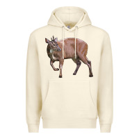 Sandshell Red Brocket Buck Deer Premium Hoodie - LillyAllenDesigns