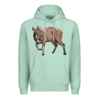 Seafoam Red Brocket Buck Deer Premium Hoodie - LillyAllenDesigns