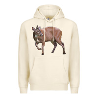 Tofu Red Brocket Buck Deer Premium Hoodie - LillyAllenDesigns