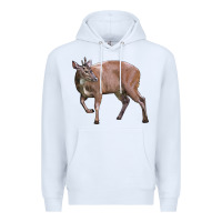White Red Brocket Buck Deer Premium Hoodie - LillyAllenDesigns