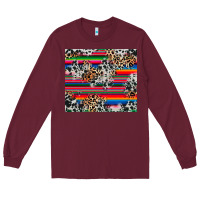 Burgundy cowhide leopard serape Long Sleeve Tee - RanaPortraitStore