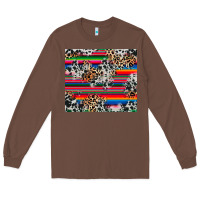 Chestnut cowhide leopard serape Long Sleeve Tee - RanaPortraitStore
