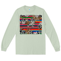 Matcha cowhide leopard serape Long Sleeve Tee - RanaPortraitStore