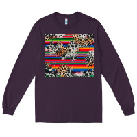Plum cowhide leopard serape Long Sleeve Tee - RanaPortraitStore