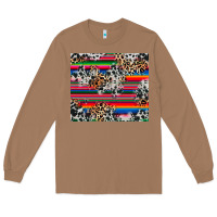 Toasted Coconut cowhide leopard serape Long Sleeve Tee - RanaPortraitStore