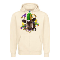 Mardi Gras Baby Cow Zipper Hoodie | Teevron
