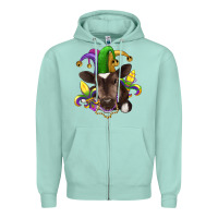 Seafoam mardi gras baby cow Zipper Hoodie - RanaPortraitStore