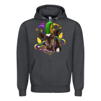 Smoke mardi gras baby cow Zipper Hoodie - RanaPortraitStore