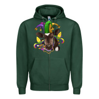 Sports Green mardi gras baby cow Zipper Hoodie - RanaPortraitStore