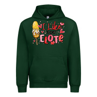 Forest Green i like you elote mexican valentines day Urban Hoodie - MaliasSmallBusiness