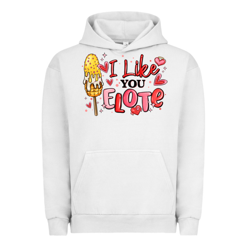 I Like You Elote Mexican Valentines Day Urban Hoodie by MaliasSmallBusiness | Teevron
