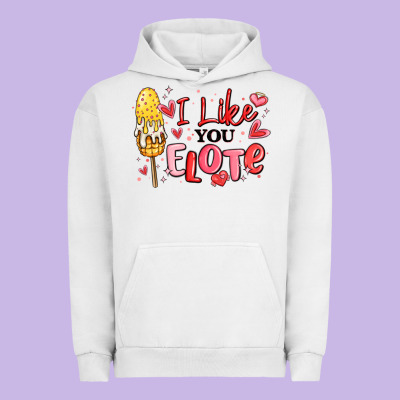 I Like You Elote Mexican Valentines Day Urban Hoodie Designed By Maliassmallbusiness