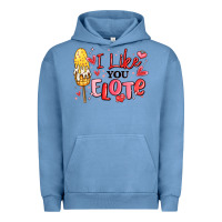 Pigment Pebble Blue i like you elote mexican valentines day Urban Hoodie - MaliasSmallBusiness