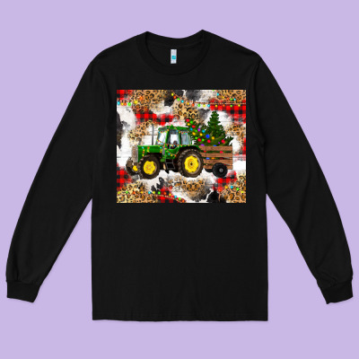 Long Sleeve Tee christmas farm tractor