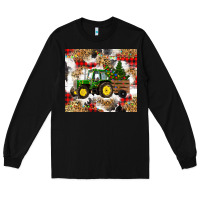 Black christmas farm tractor Long Sleeve Tee - RanaPortraitStore