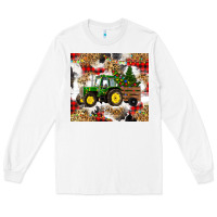 White christmas farm tractor Long Sleeve Tee - RanaPortraitStore