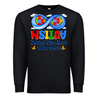 Black autism infinity seeing the world differently Premium Sweatshirt - JahusDesignShop