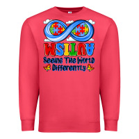 Cardinal autism infinity seeing the world differently Premium Sweatshirt - JahusDesignShop