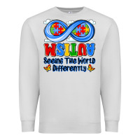 Dove Grey autism infinity seeing the world differently Premium Sweatshirt - JahusDesignShop