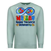 Seafoam autism infinity seeing the world differently Premium Sweatshirt - JahusDesignShop