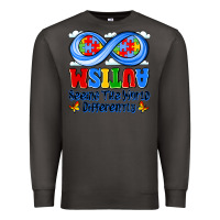 Smoke autism infinity seeing the world differently Premium Sweatshirt - JahusDesignShop