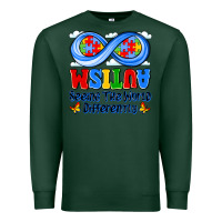 Sports Green autism infinity seeing the world differently Premium Sweatshirt - JahusDesignShop