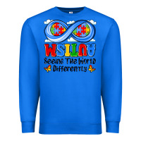 True Royal autism infinity seeing the world differently Premium Sweatshirt - JahusDesignShop