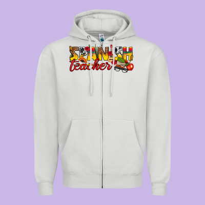 Spanish Teacher Zipper Hoodie Designed By Texasbilliewilder