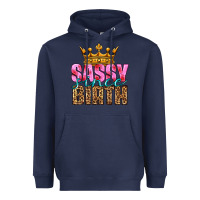 Navy sassy since birth Heavyweight Hoodie - HRA Design Shop