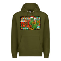 Army Green feliz navidad merry christmas cactus Premium Hoodie - Jasminsmagicworld