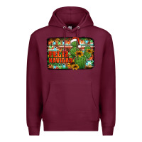 Burgundy feliz navidad merry christmas cactus Premium Hoodie - Jasminsmagicworld